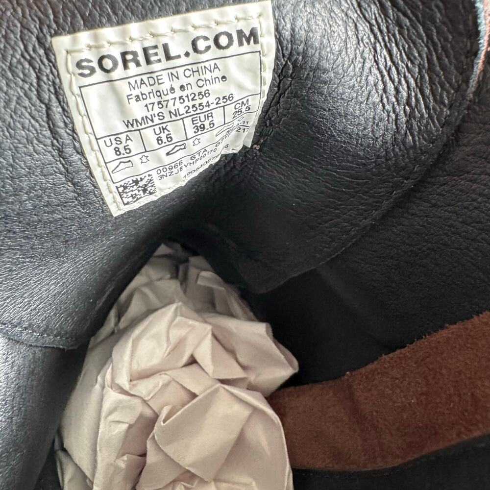 Sorel Womens After Hours Suede Wedge Booties Size 8.5 Brown Ankle Leather Straps - Picture 12 of 12